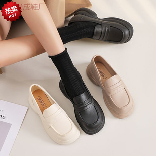 2025 New Jk Casual Matchinging Thick-Soled Loafers Rain Boots New High-Bottom Women's Shoes Heightening Shoes Plastic Kitchen Shoes