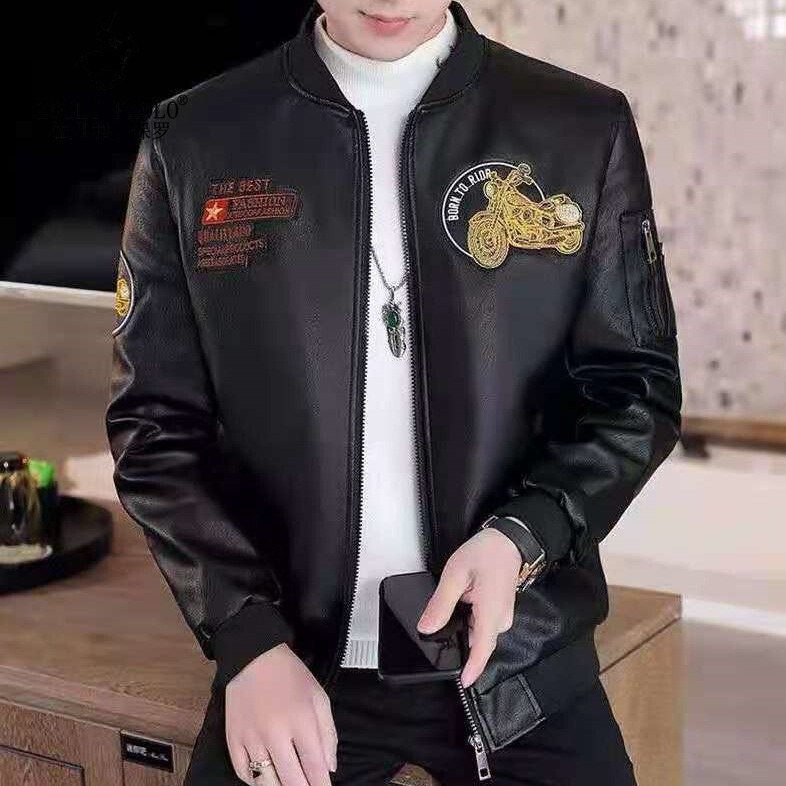 Autumn and Winter New Leather Jackets for Young and Middle-Aged Men, Korean Style Fashion