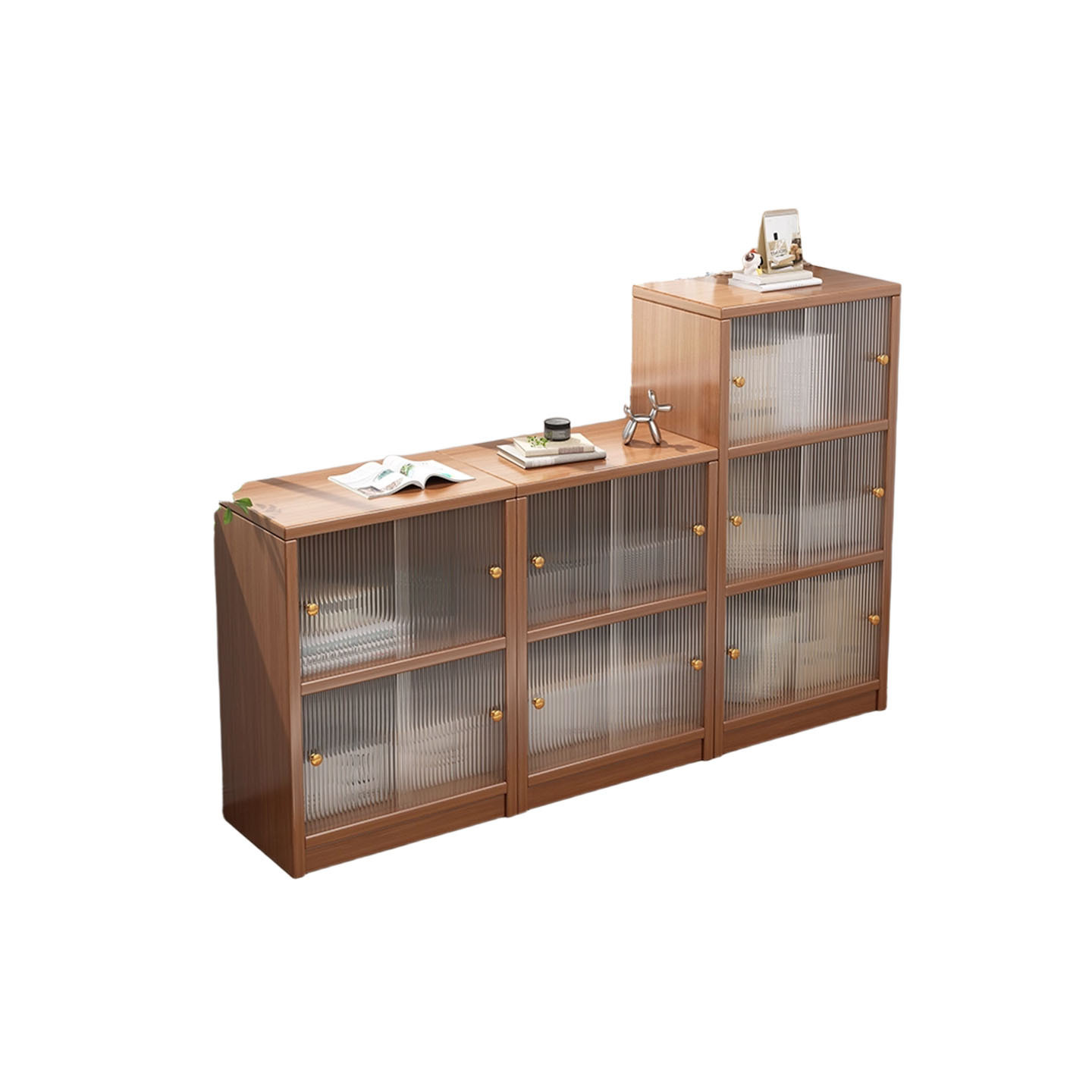 Gabinete de lectura de madera maciza estilo japonés armario multifuncional almacenamiento armario de almacenamiento a prueba de polvo armario de madera maciza combinación libre