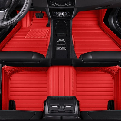 Volkswagen Sagittarius 12/13/14/15/16/17/18: Modelə uyğun ayaqaltı - standard-high-end-process-50-wide-horizontal-strip-single-layer-red