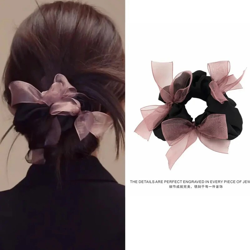Let Me Shine, Xu Yan's Same Style Hair Tie, Satin Bow Headband, 2025 New High-End Hair Tie Headwear