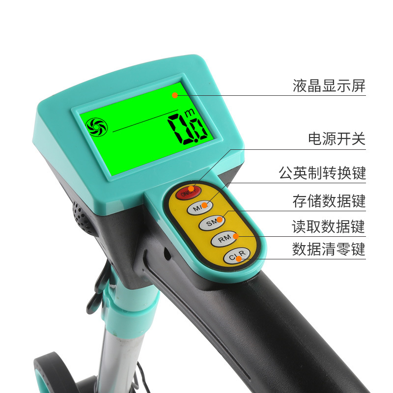 Outdoor mechanical distance measuring wheel digital display hand push roller measuring wheel electronic distance meter meter meter engineering measuring ruler