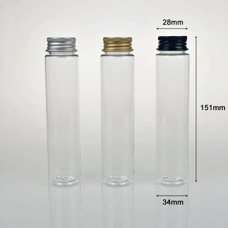 110ml圆柱平底PET试管瓶 面膜糖果橡皮鞋带猫薄荷 拼图数据线瓶