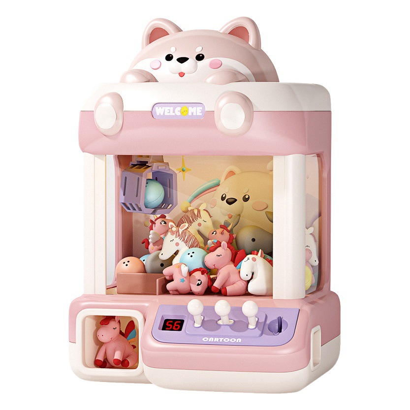 Niños extra grande clip muñeca juguete mini hogar clip muñeca máquina Shiba Inu grab muñeca máquina al por mayor