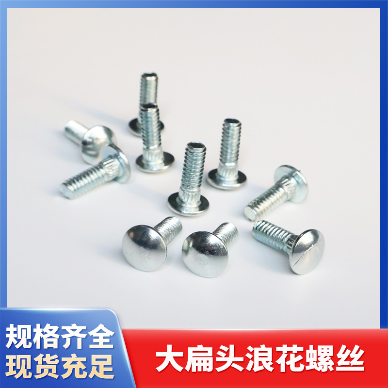 大扁头浪花螺丝 马车螺丝 大扁圆头方颈螺丝桥架螺丝货架马车螺栓