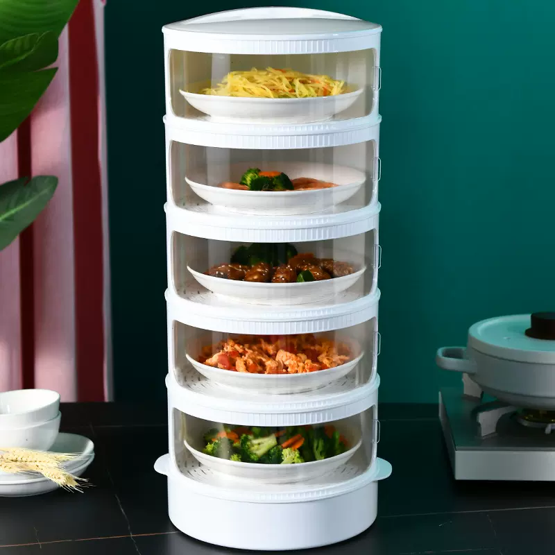 保温菜罩冬季家用盖剩菜多层收纳架防尘虫饭菜餐桌罩保鲜收纳