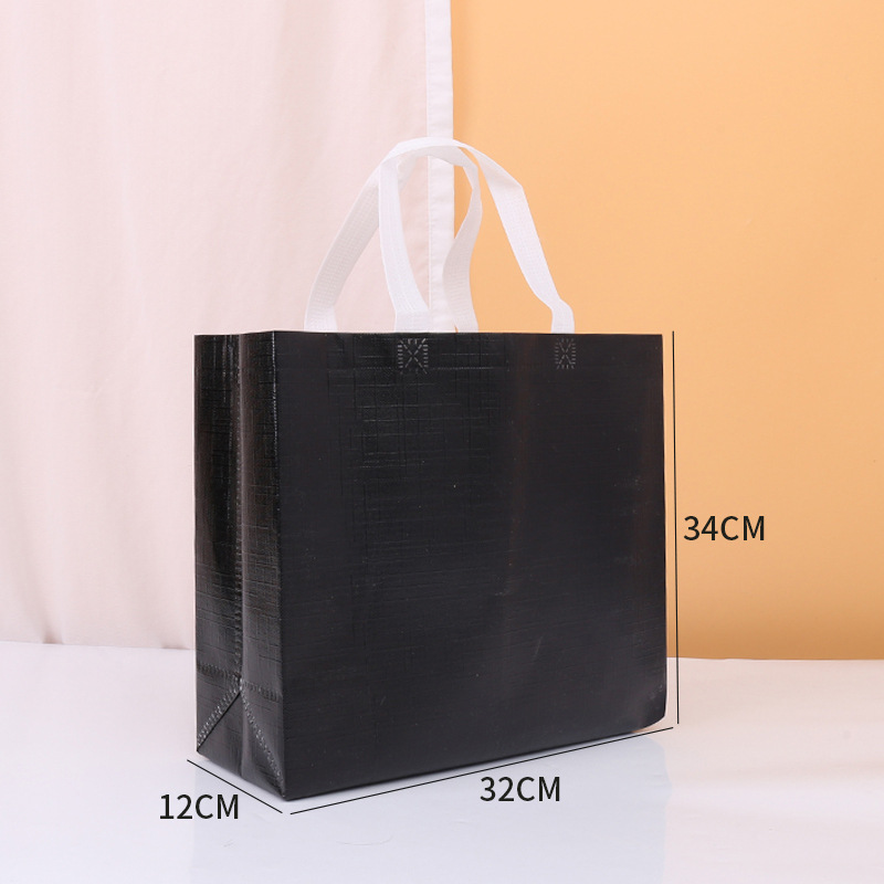 跨境通货玫瑰金镭射现货批发热压彩印广告服装购物袋可印LOGO