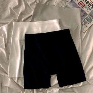 Safety Shorts for Women, Anti-Exposure, Non-Curling, Summer Thin Ice Silk Seamless Leggings, Two-In-One High-Waisted Tummy Control