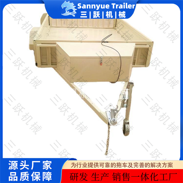 牵引式可拖挂笼式箱子拖车 7*4 box trailer