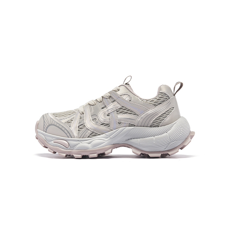 Augustion Daddy Shoes Mujer 2025 Nuevo verano de suela gruesa Zapatos casuales pequeños Zapatos deportivos blancos pequeños de malla