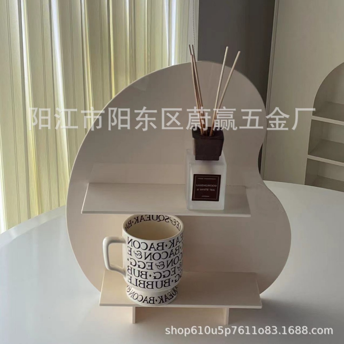 INS acrílico escritorio Bean almacenamiento rack Navidad aromaterapia cosméticos almacenamiento decoración Corea del Sur chic Decoración