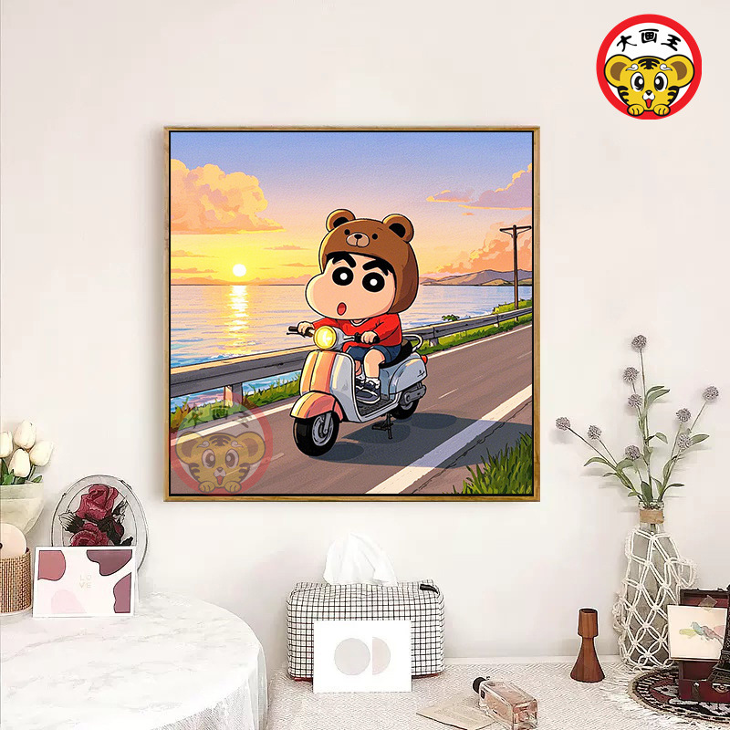 Cartoon digital crayons painting