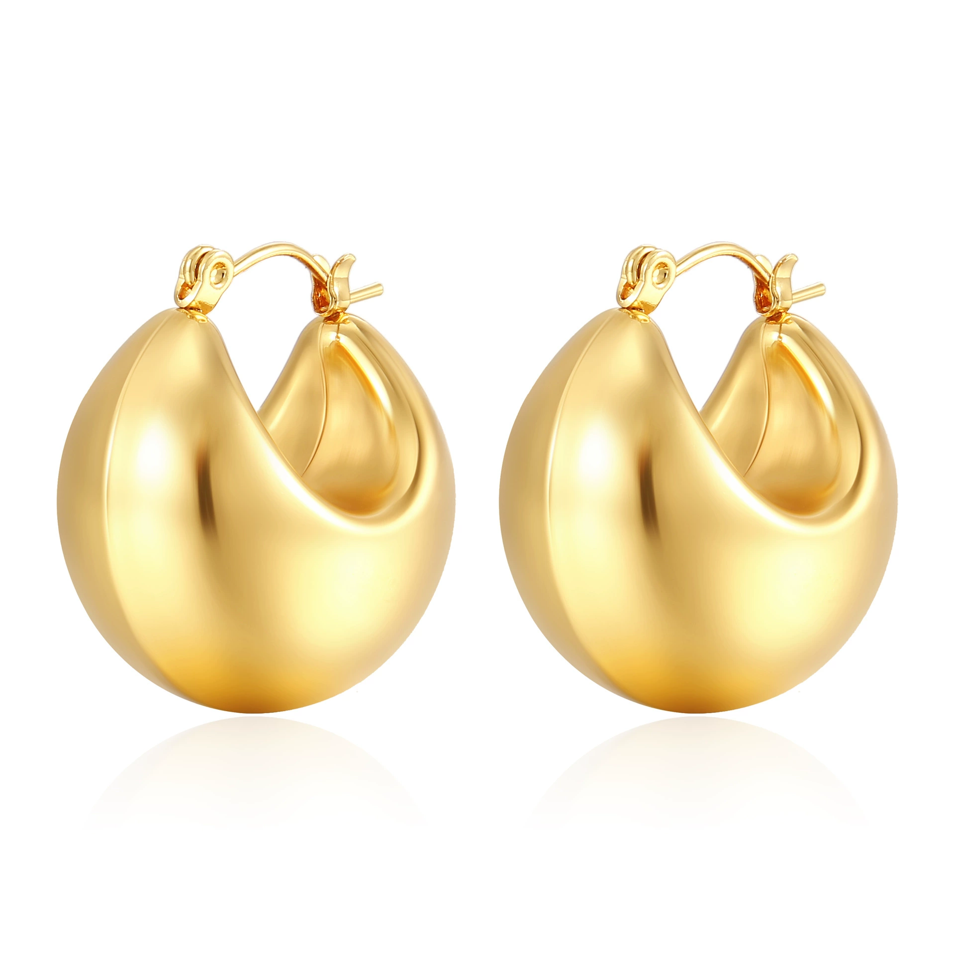 Серьги из нержавеющей стали, европейский стиль, 18 К, оптовая продажа