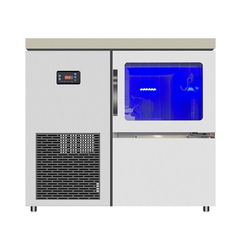 费普斯70-120公斤吧台制冰机商用奶茶店大小型全自动酒吧方冰机