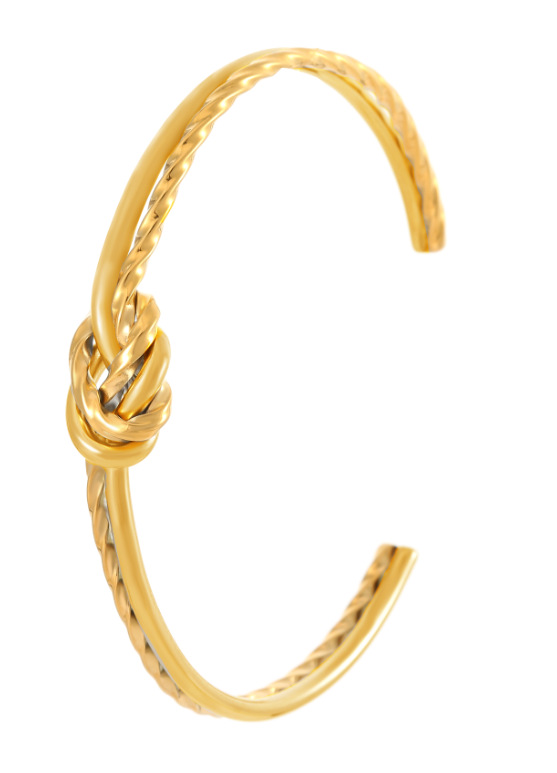 Simple Style Classic Style Knot Twist Stainless Steel Plating 18k Gold Plated display picture 3