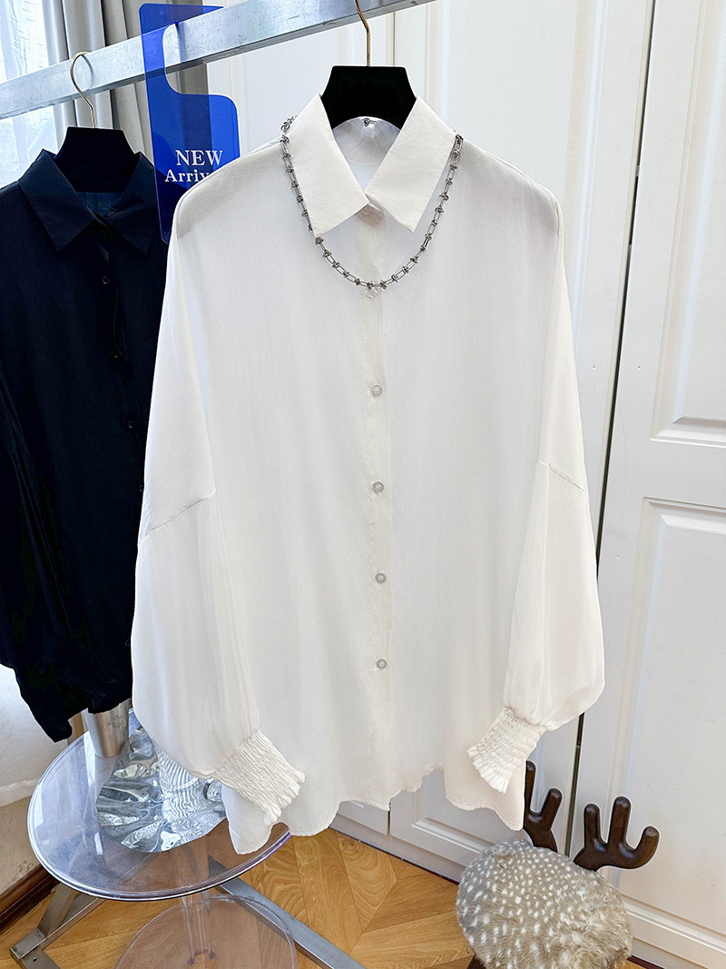 Chaqueta Camisa de Protección Solar de Manga Larga para Mujer de Poliéster para Otoño
