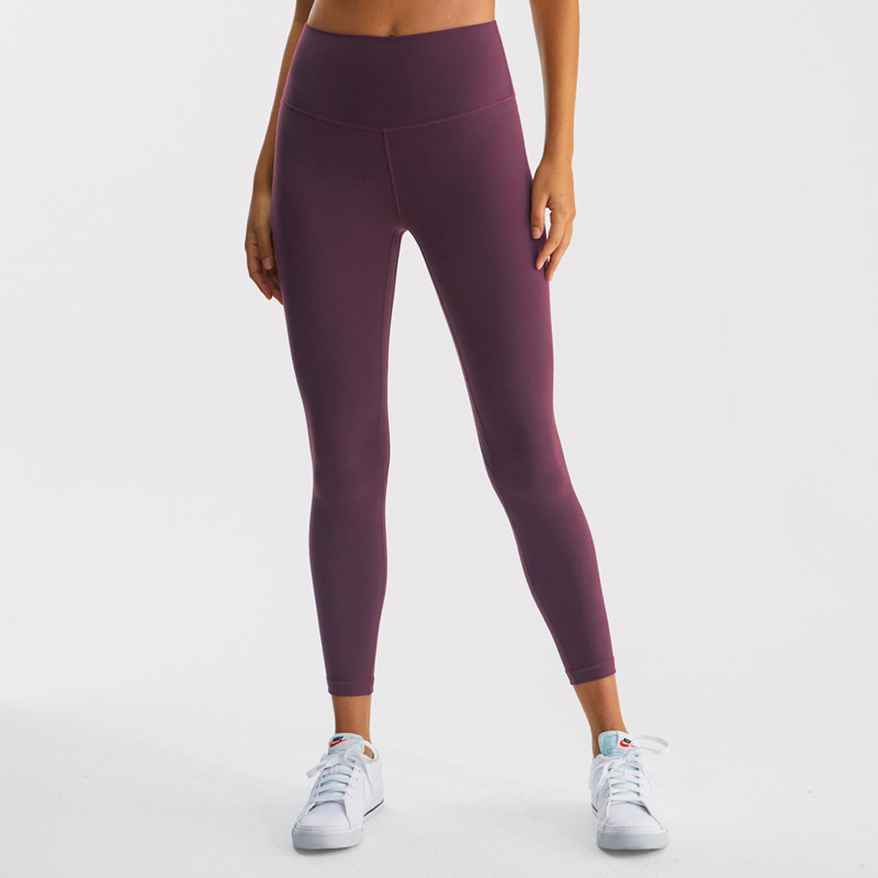 Pantalones de yoga de cintura alta Lulu para mujer, leggings deportivos de 24 pulgadas con tacto suave, efecto moldeador, realce de glúteos, absorción del sudor y secado rápido.