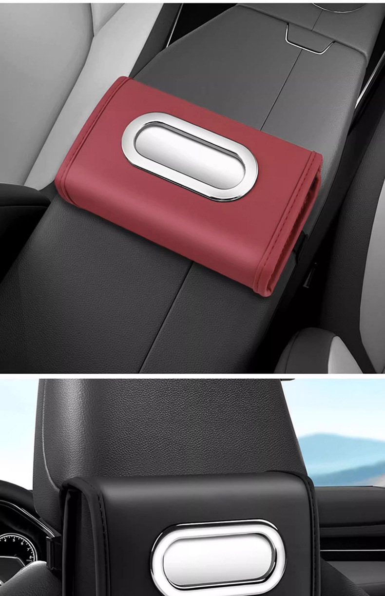 New Car-Specific Armrest Box Tissue Holder, In-Car Tissue Box, Car Seat Storage Tissue Hanging Bag Wholesale