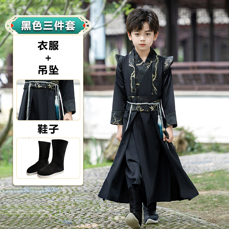 Trajes antiguos para niños, vestidos chinos, vestidos chinos, vestidos de primavera y verano, vestidos de rendimiento de tres caracteres