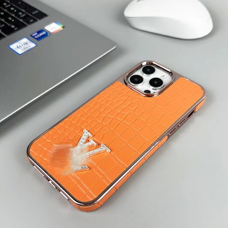 Big Brand Crocodile Pattern Genuine Leather Phone Case for Apple 17 Pro Max, Leather Anti-Drop Full Protection for iPhone 16 Pro