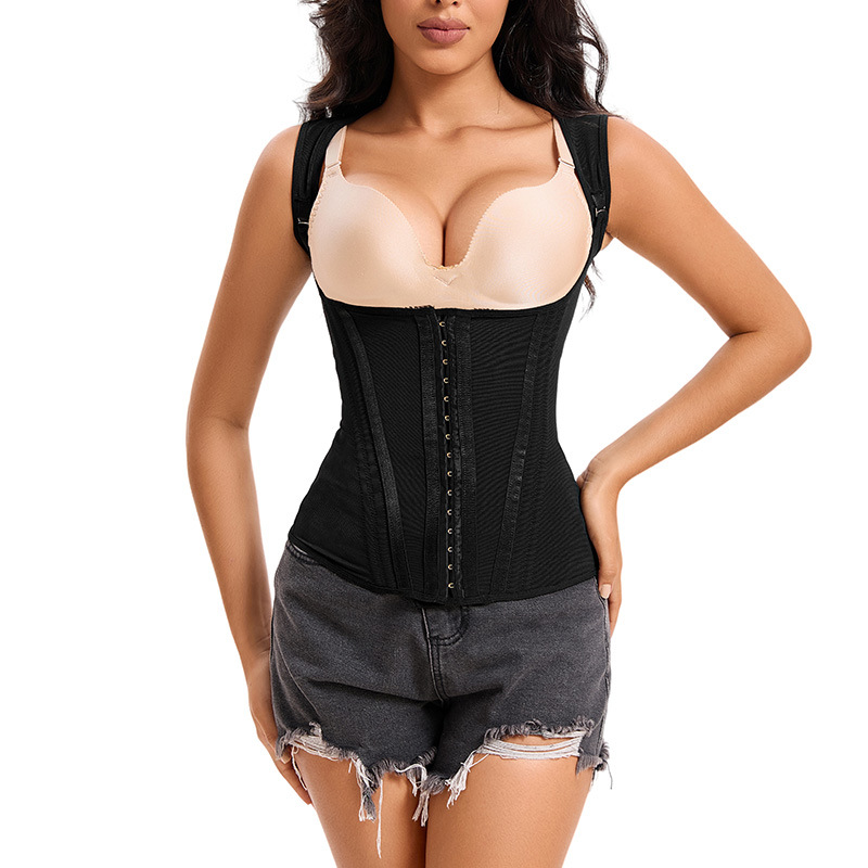 Comercio exterior verano malla ventilada apertado chaleco de acondicionamiento físico cintura cintura cintura abdominal chaleco de forma de cuerpo