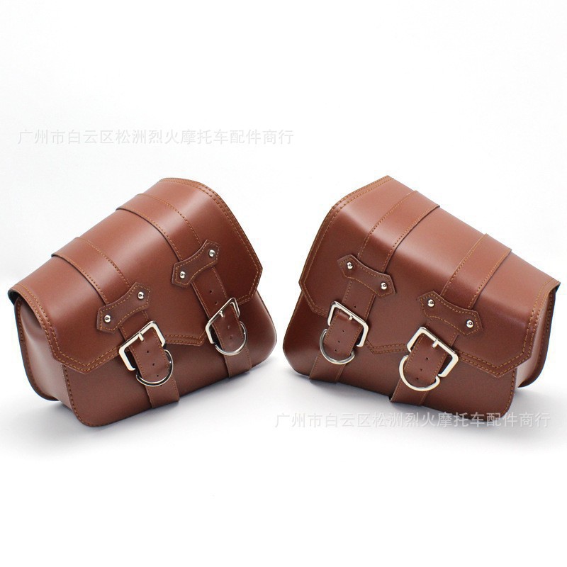 Motorcycle Side Saddle Bags Pu Leather Tool Bag