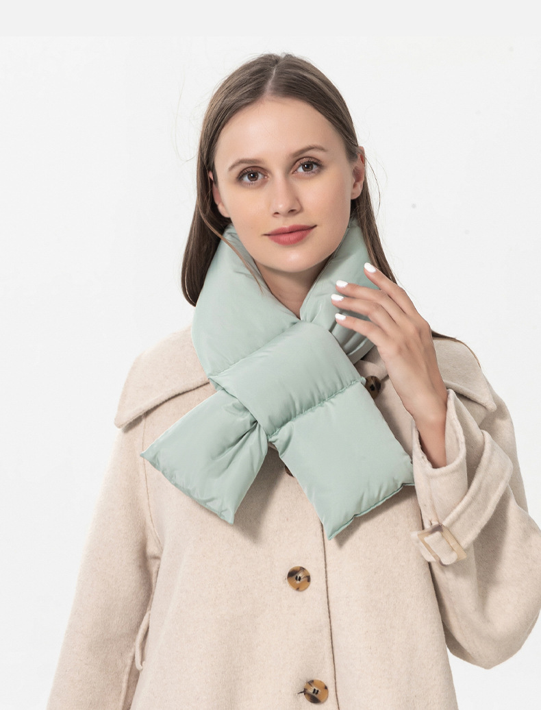 Feather Velvet Scarf For Women Solid Colour Simple Korean Style_voghion.com