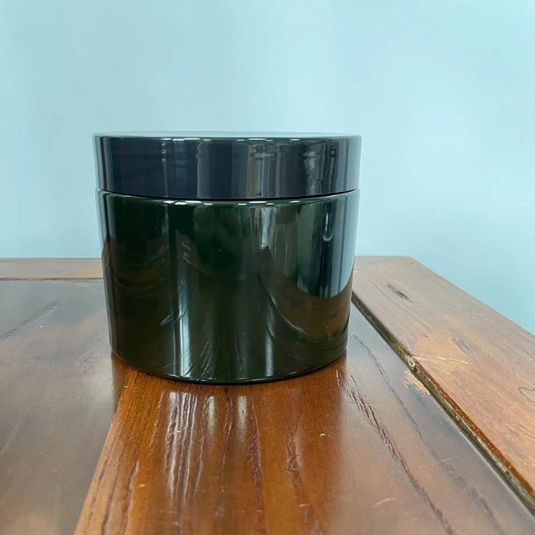 pet塑料发膜罐绿色半透护发素面膜塑料瓶化妆品膏霜分装包材批发