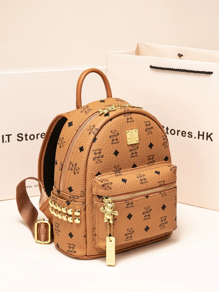 Cross-Border Real Picture With Label Genuine Leather C Backpack For Women M College Student Large Capacity Travel Bag_voghion.com