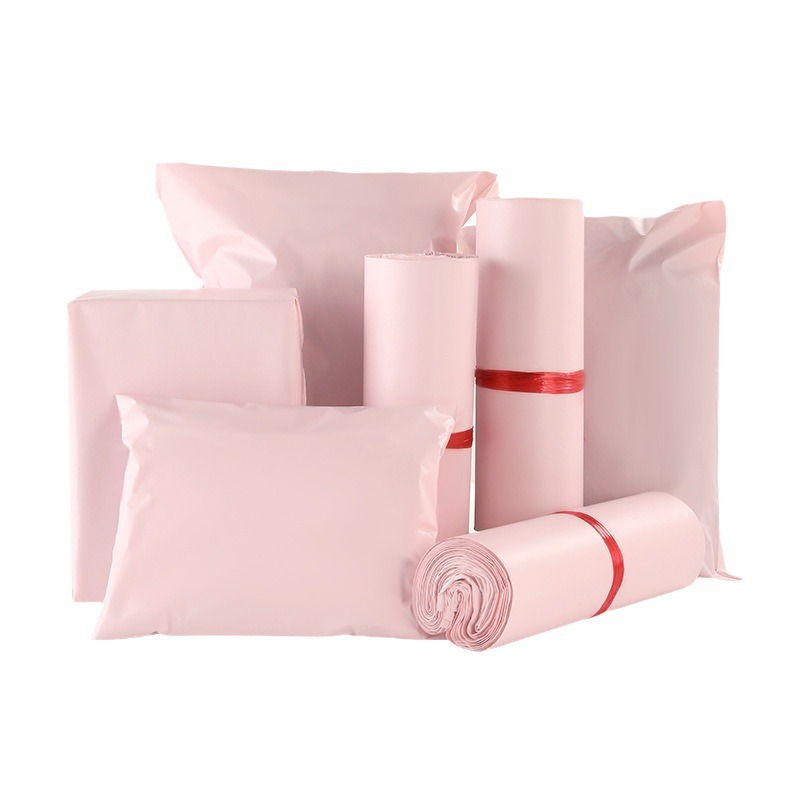 젖빛 매트 빛 핑크 품질 신소재 품질 익스프레스 가방 대형 도매 물류 포장 의류 가방