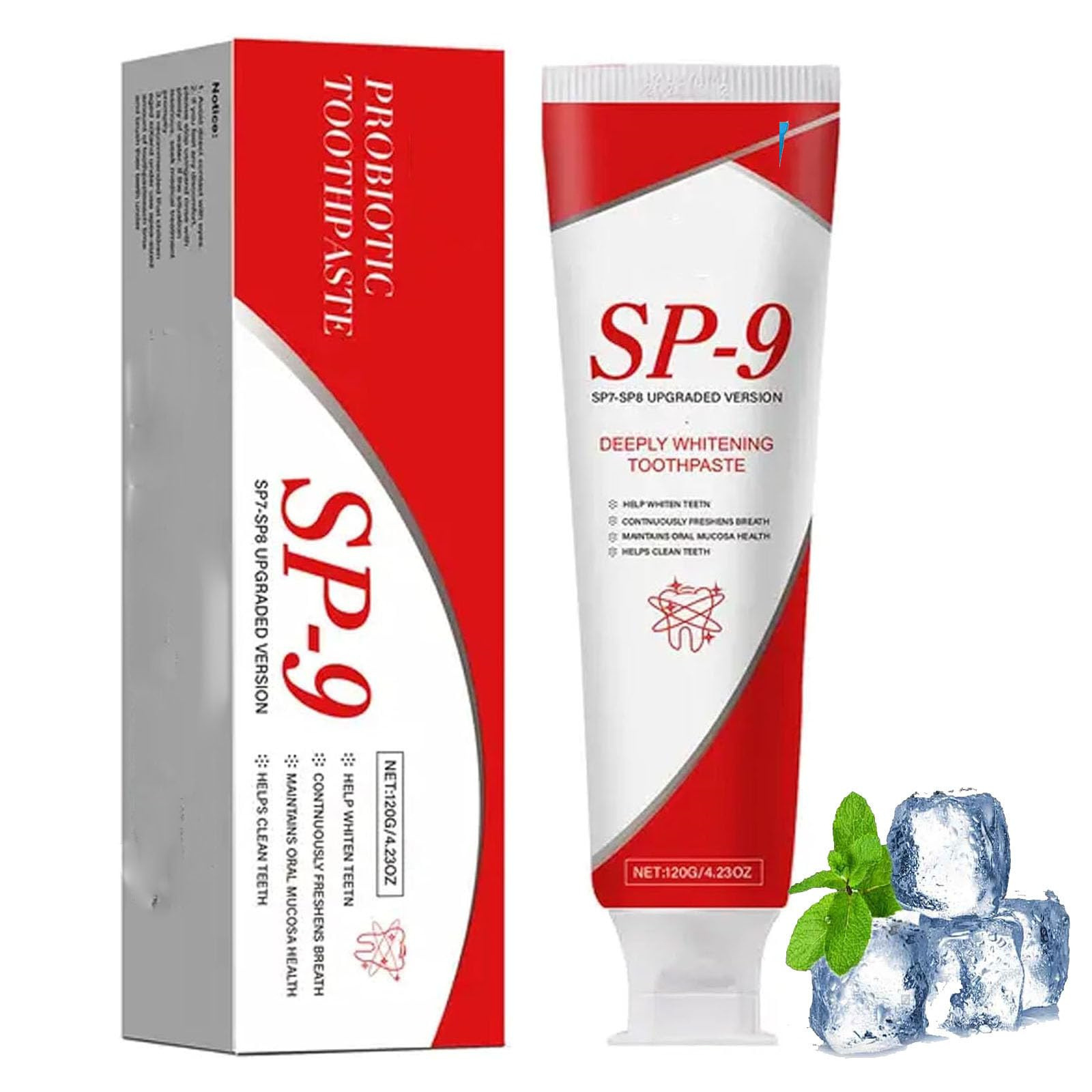 SP-9 울트라 미백 SP-9 프로 바이오 틱 치약 호흡 호흡에 치골 폭발로 상쾌함