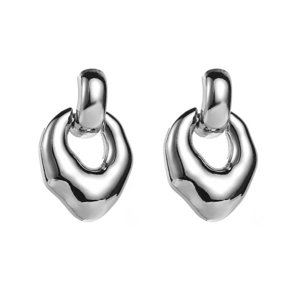 1 Pair Simple Style Irregular Plating Alloy Drop Earrings display picture 6