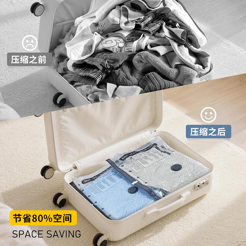 Bolsa de compresión de vacío gruesa extra grande ropa edredón de algodón edredón especial bolsa de compresión de vacío de viaje image 3