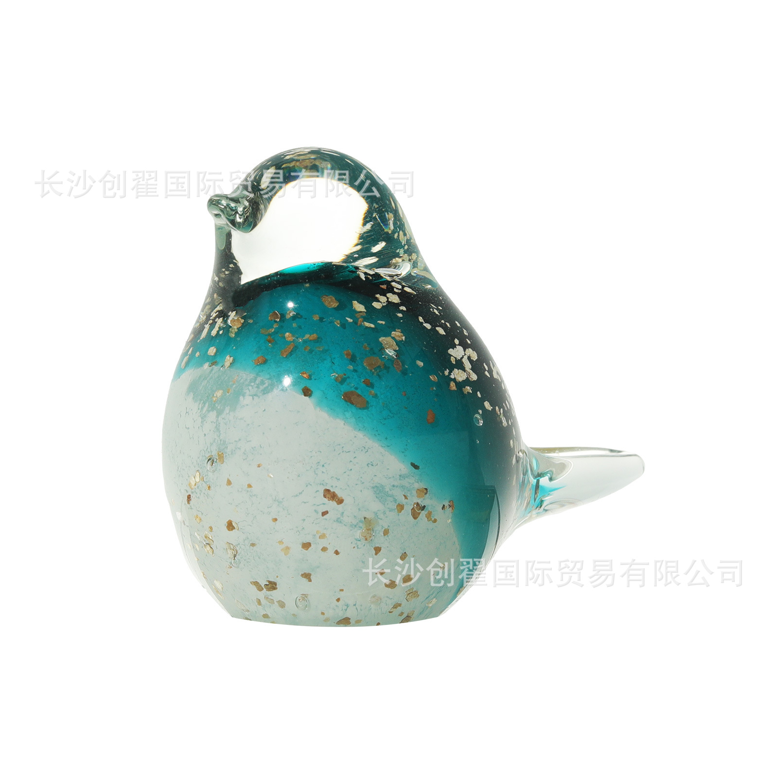 Nórdico creativo verde hecho a mano esmalte de color decoración de aves artesanías hogar Kingfisher decoraciones de escritorio de suministro transfronterizo