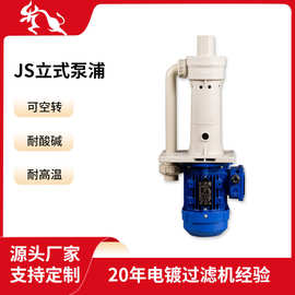 FRPP泵槽内立式泵电镀蚀刻PP塑料液下泵耐酸碱化工泵JS立式泵厂家