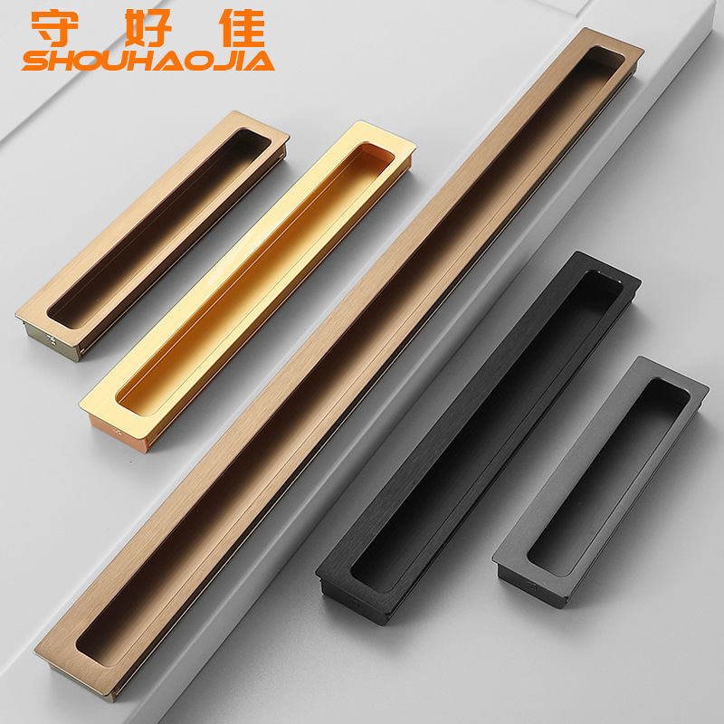 Modern Minimalist Embedded Wardrobe Door Hidden Handle with Invisible Slot and Hidden Latch for Cabinet Sliding Door Handle Modern Minimalist Embedded Wardrobe Door Hidden Handle with Invisible Slot and Hidden Latch for Cabinet Sliding Door Handle