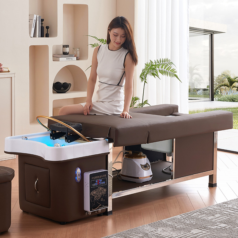 Tratamiento de la cabeza cama de champú para la peluquería especial Cama de Masaje Tailandés circulación de agua fumigación Internet celebridad Acero inoxidable salón de belleza especial