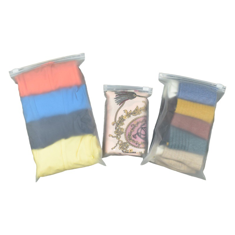 Spot bolsa de embalaje de ropa ropa interior almacenamiento ropa esmerilada bolsa ziplock ropa toalla esmerilada bolsa con cremallera