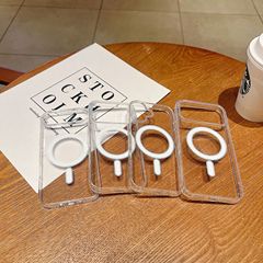 iPhone17promax透明磁気吸着スマホケース Apple16アクリル全面保護落下防止磁気吸着充電対応