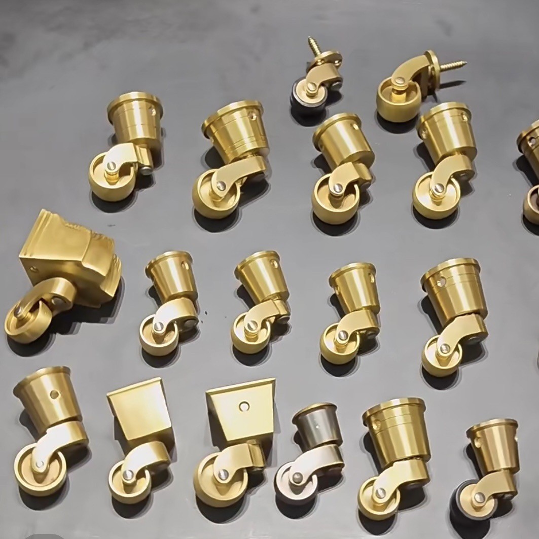 生产铜家具脚轮 沙发轮 圆杯方杯丝杆插杆家具家居桌椅轮 推车轮