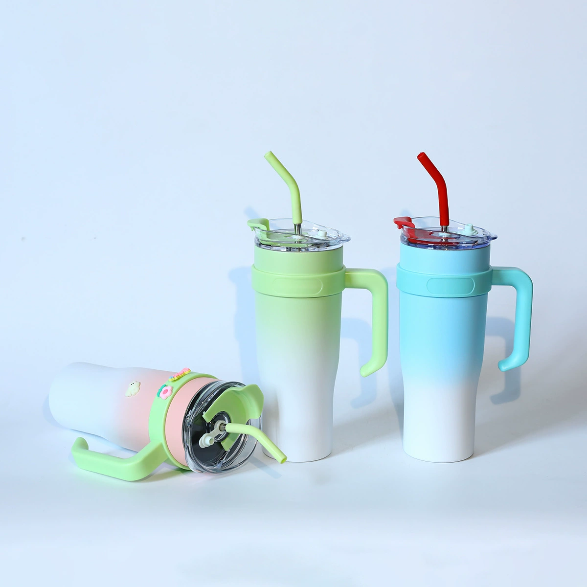 Capacious glass, high quality tea cup with glass, gradient