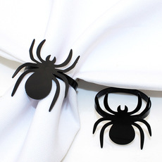 跨境黑色蜘蛛餐巾环餐巾扣简约万圣节餐厅气氛装饰摆件餐巾圈批发 O1CN015oq86P1HVxTUuYkd2_!!3342640764-0-cib.230x230.jpg