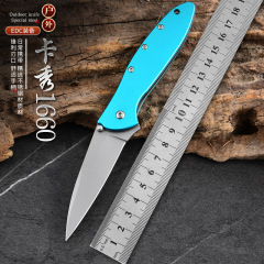 スポット折り畳みナイフアウトドアツールナイフアルミ合金柄折り刃EDCバッククリップ付き高硬度鋭利