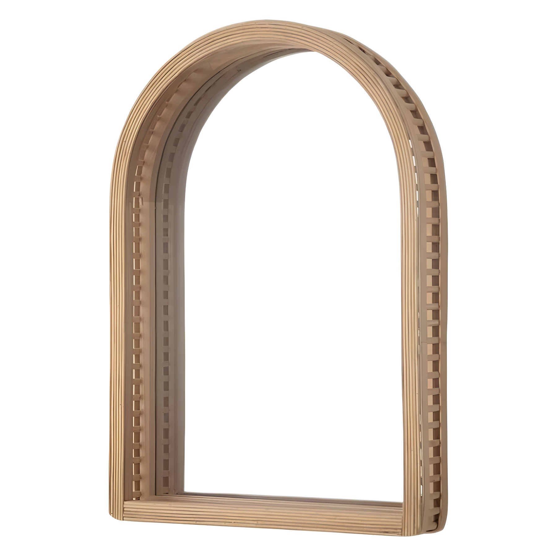 Espejo de maquillaje de caña transfronteriza personalizado espejo de pared espejo de baño moderno minimalista decoración de pared de madera espejo de pared