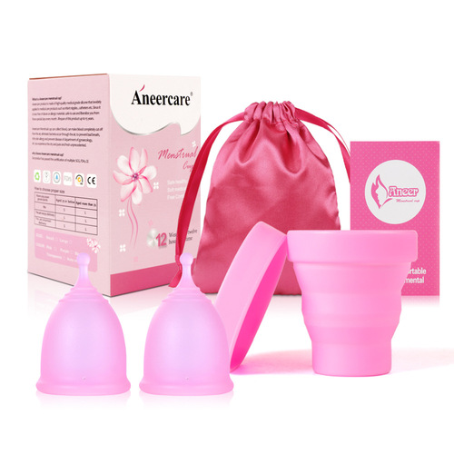 Cross-border silicone menstrual cup, female aunt cup, can swim instead of sanitary napkin, prevent side leakage, menstrual cup