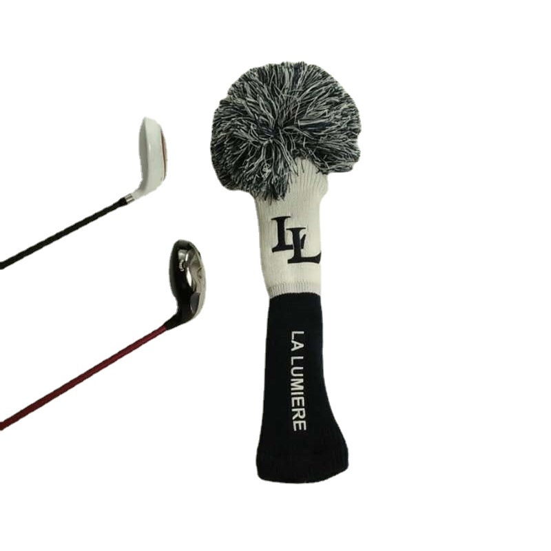 Juego de golf cubierta protectora Jacquard de lana de punto conjunto de golf conjuntos de diseño de pruebas al por mayor