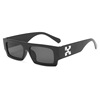 Fashionable brand sunglasses hip-hop style, glasses solar-powered, 2021 collection, European style, with snowflakes