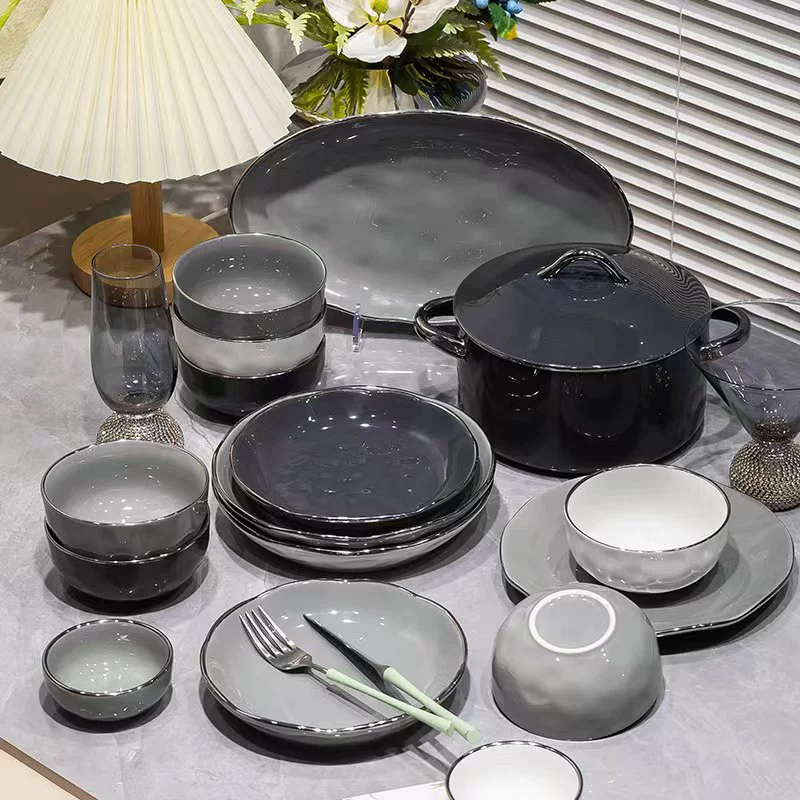 Ceramic tableware, set, 2023 collection, light luxury style, high-quality style, Birthday gift