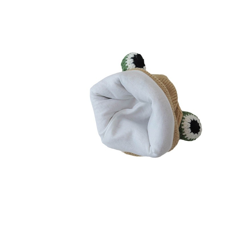 Sombreros para bebés otoño y invierno lindos de dibujos animados bebés gorras de lana de punto gruesas calientes protectoras de oídos para bebés y niños pequeños gorras