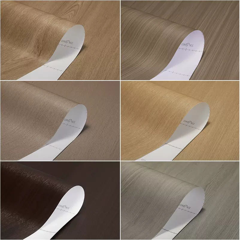 酒店家具翻新改色PVC加厚装饰贴膜带胶橱柜展厅墙纸石纹木纹贴膜